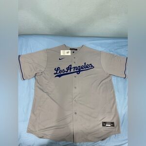 Nike Gray and Blue Los Angeles Jersey